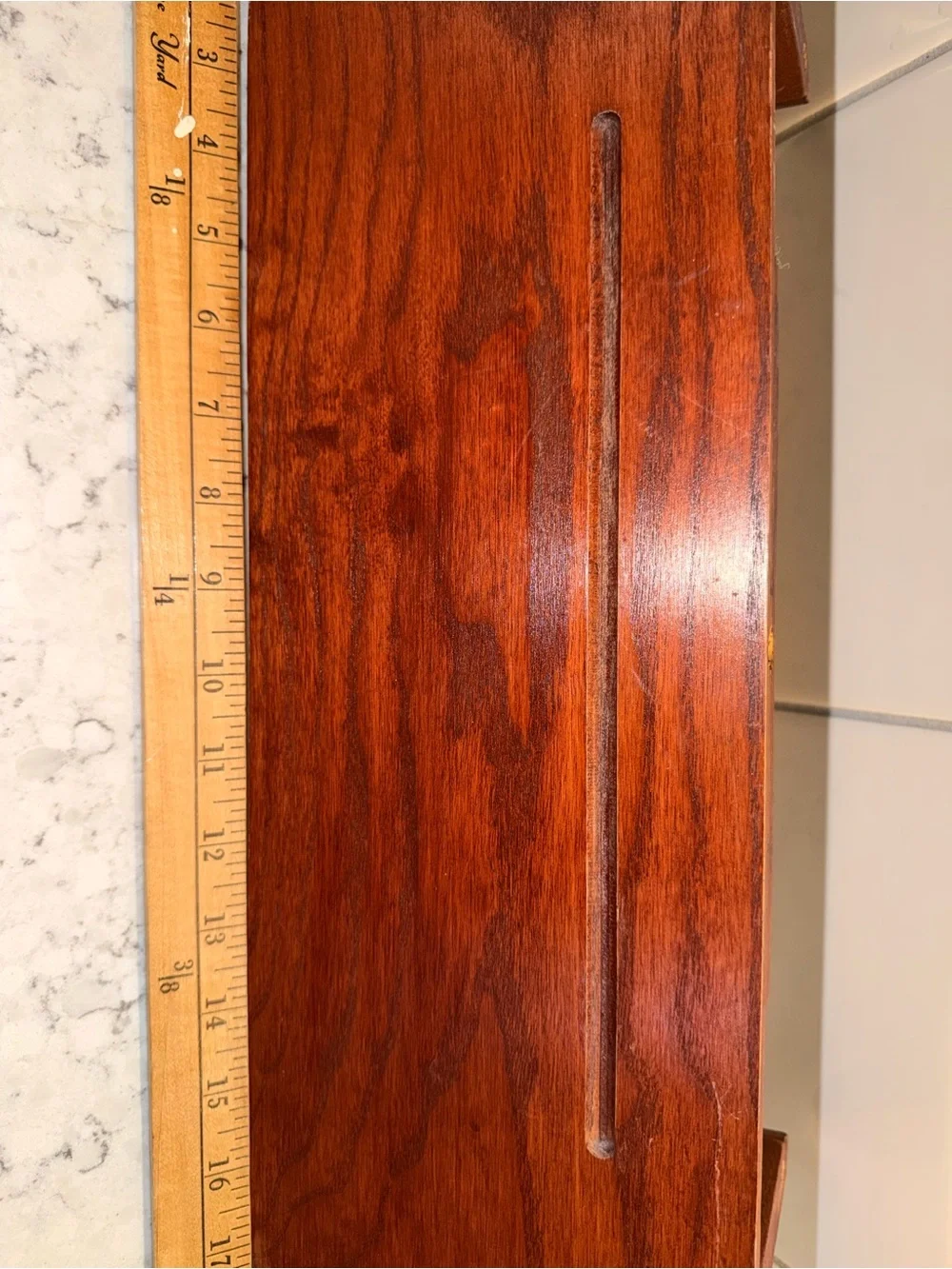 Wooden Bath Caddy in Rich Mahogany Finish